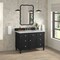 James Martin Vanities 48'' Single Vanity, Black Onyx w/ 3 CM White Zeus Quartz Top 424-V48-BKO-3WZ - alternate 4
